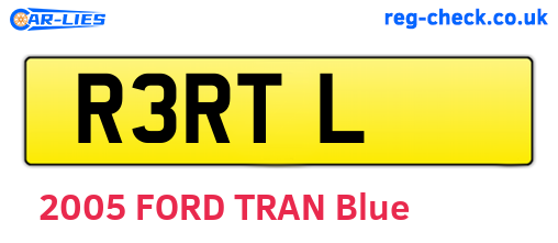R3RTL are the vehicle registration plates.