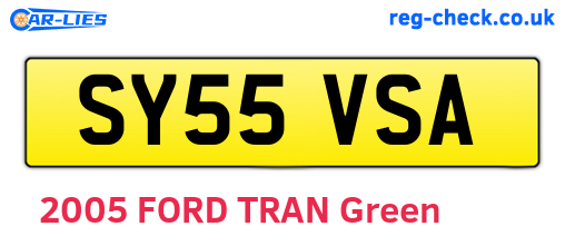 SY55VSA are the vehicle registration plates.