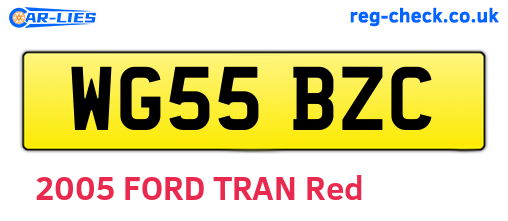 WG55BZC are the vehicle registration plates.
