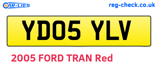 YD05YLV are the vehicle registration plates.