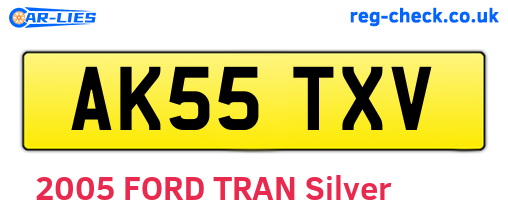 AK55TXV are the vehicle registration plates.