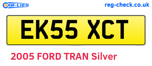 EK55XCT are the vehicle registration plates.