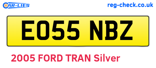 EO55NBZ are the vehicle registration plates.