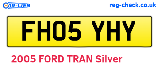 FH05YHY are the vehicle registration plates.