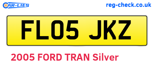 FL05JKZ are the vehicle registration plates.