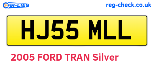 HJ55MLL are the vehicle registration plates.