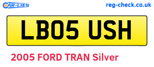 LB05USH are the vehicle registration plates.