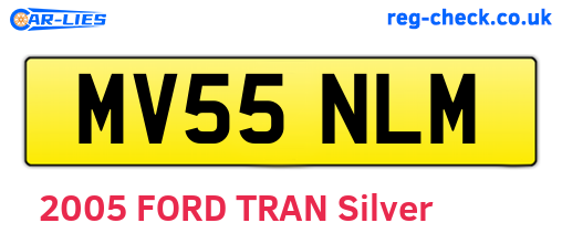 MV55NLM are the vehicle registration plates.