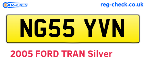 NG55YVN are the vehicle registration plates.