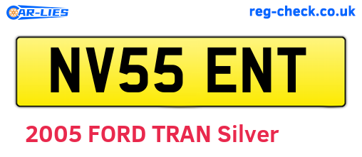 NV55ENT are the vehicle registration plates.
