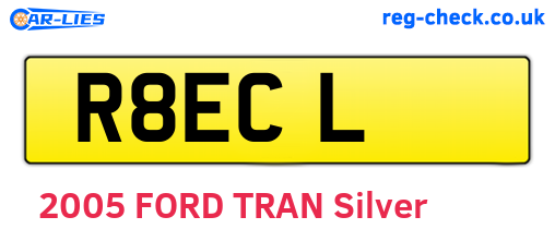 R8ECL are the vehicle registration plates.
