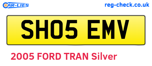 SH05EMV are the vehicle registration plates.