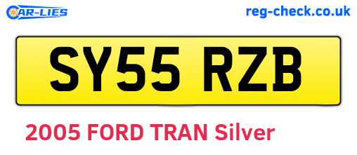 SY55RZB are the vehicle registration plates.