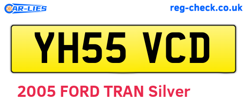 YH55VCD are the vehicle registration plates.