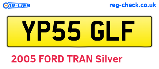 YP55GLF are the vehicle registration plates.