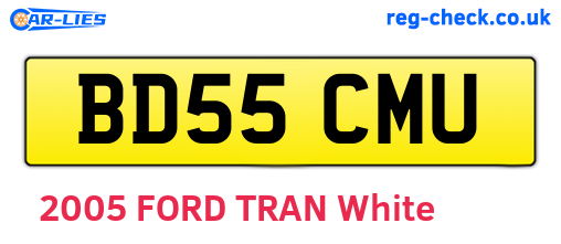 BD55CMU are the vehicle registration plates.