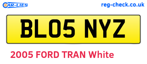 BL05NYZ are the vehicle registration plates.