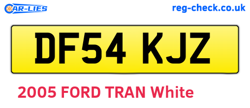 DF54KJZ are the vehicle registration plates.