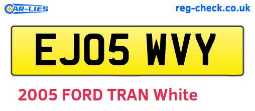 EJ05WVY are the vehicle registration plates.
