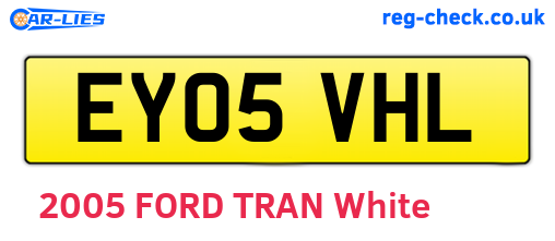 EY05VHL are the vehicle registration plates.