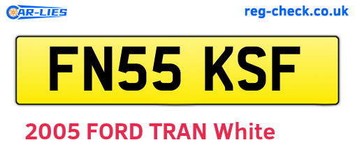 FN55KSF are the vehicle registration plates.