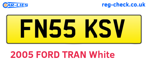 FN55KSV are the vehicle registration plates.
