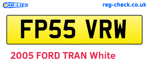 FP55VRW are the vehicle registration plates.