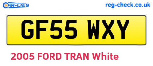 GF55WXY are the vehicle registration plates.