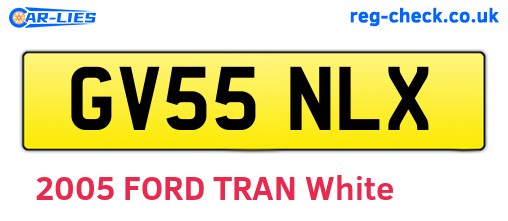 GV55NLX are the vehicle registration plates.