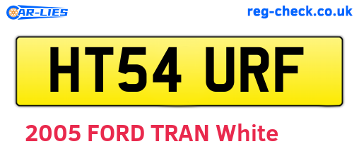 HT54URF are the vehicle registration plates.