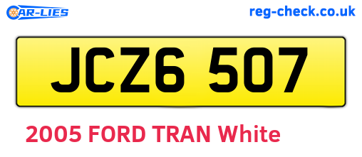 JCZ6507 are the vehicle registration plates.