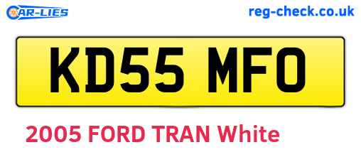 KD55MFO are the vehicle registration plates.