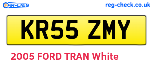KR55ZMY are the vehicle registration plates.