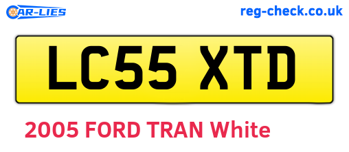LC55XTD are the vehicle registration plates.