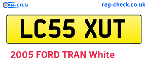 LC55XUT are the vehicle registration plates.
