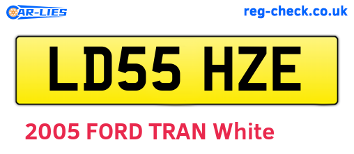 LD55HZE are the vehicle registration plates.
