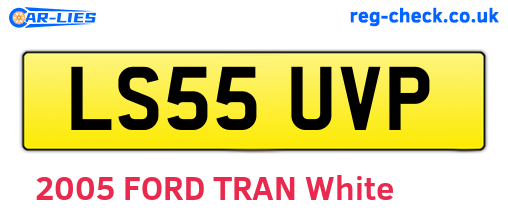 LS55UVP are the vehicle registration plates.