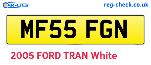 MF55FGN are the vehicle registration plates.