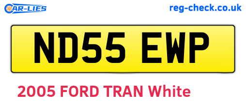 ND55EWP are the vehicle registration plates.