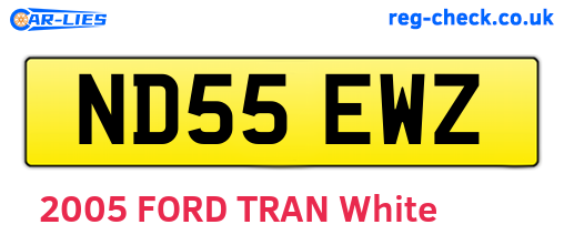 ND55EWZ are the vehicle registration plates.