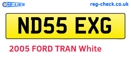 ND55EXG are the vehicle registration plates.