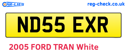 ND55EXR are the vehicle registration plates.
