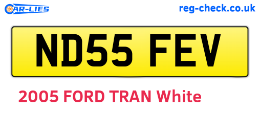 ND55FEV are the vehicle registration plates.