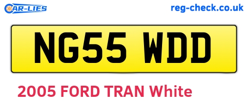 NG55WDD are the vehicle registration plates.