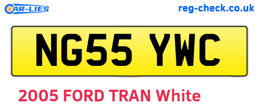 NG55YWC are the vehicle registration plates.