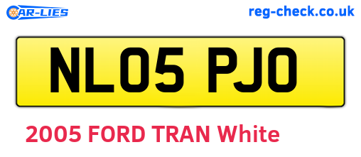 NL05PJO are the vehicle registration plates.