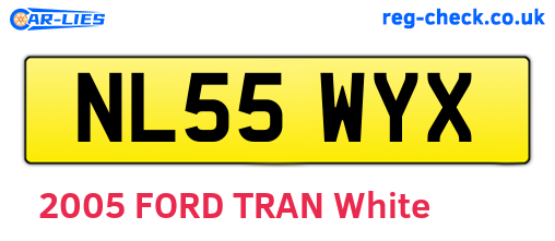 NL55WYX are the vehicle registration plates.