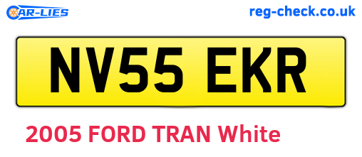 NV55EKR are the vehicle registration plates.