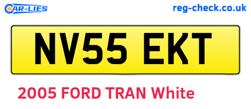 NV55EKT are the vehicle registration plates.
