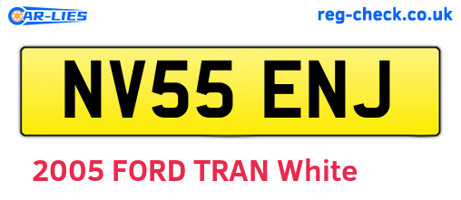 NV55ENJ are the vehicle registration plates.